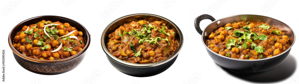 Pindi Chana, a hearty North Indian chickpea curry, on isolated transparent background, on isolated transparent background Pindi Chana, a hearty North Indian chickpea curry, on isolated transparent background, on isolated transparent background