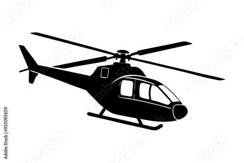 Helicopter Vector Illustration , Helicopter Vector Art , Vector Helicopter Design