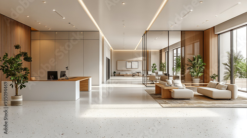 modern office  simple  clean  minimalist style  