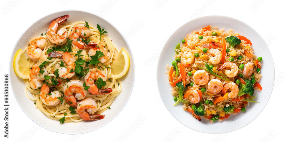 Shrimp Scampi, an Italian-American seafood dish Shrimp Scampi, an Italian-American seafood dish