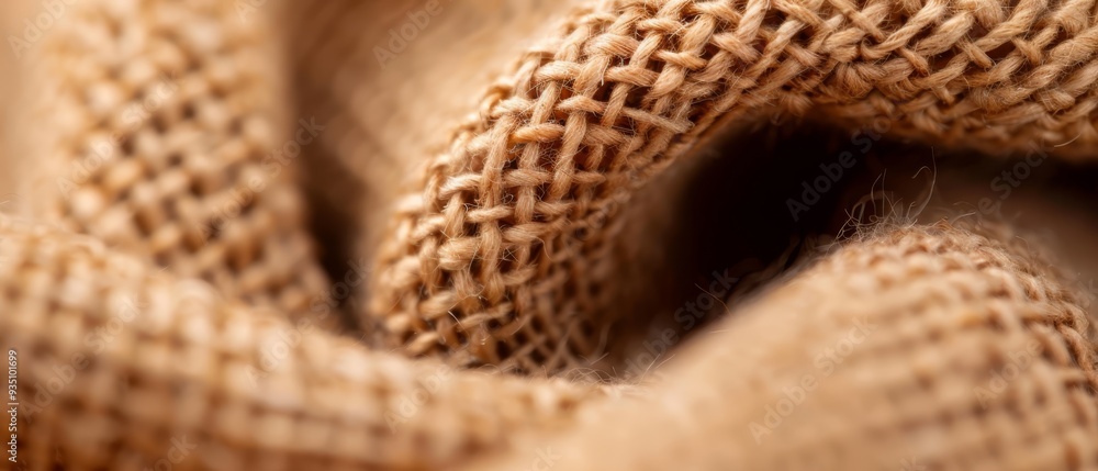 Fototapeta premium A close-up of a burlap sack of burlap