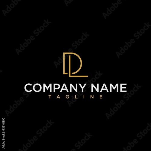 letter dl ld luxury monogram logo design photo