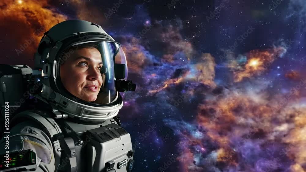 Astronaut exploring the cosmos, showcasing the beauty of space and the mission of scientific discovery in a captivating backdrop Astronaut exploring the cosmos, showcasing the beauty of space and the mission of scientific discovery in a captivating backdrop