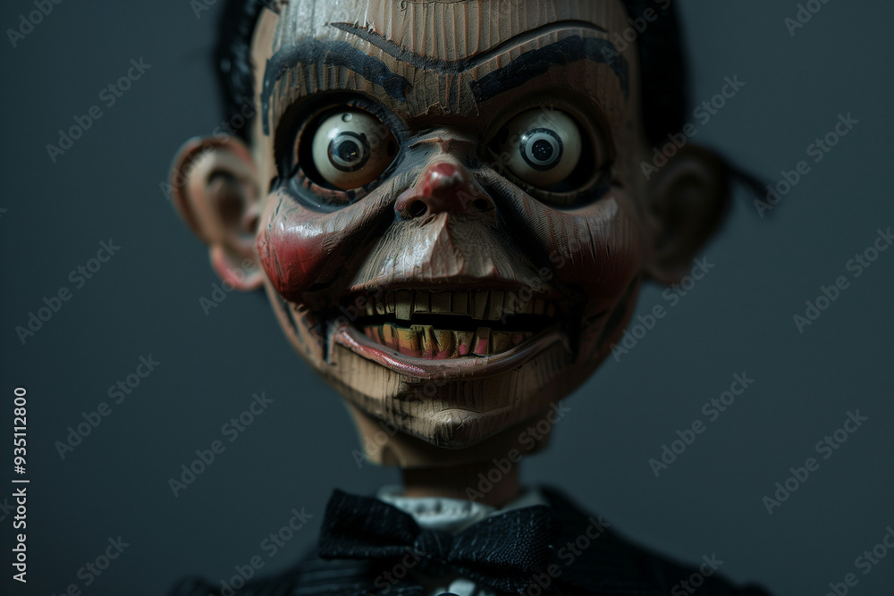Ventriloquist Dummy Brings Halloween Horrors to Life as a Sinister Mafia Killer in Creepy Haunted Setting Ventriloquist Dummy Brings Halloween Horrors to Life as a Sinister Mafia Killer in Creepy Haunted Setting