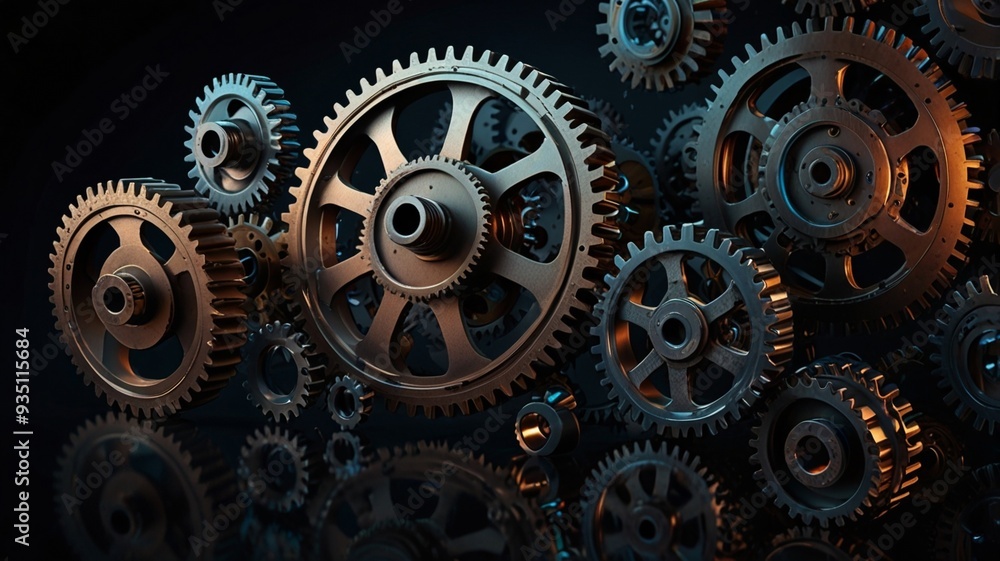 a stack of gears that are made by the company. a stack of gears that are made by the company.