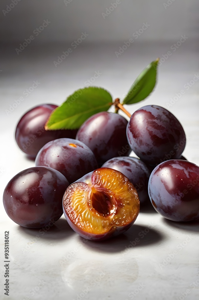 Plums Still Life Elegant Avatar and White Background Images Plums Still Life Elegant Avatar and White Background Images