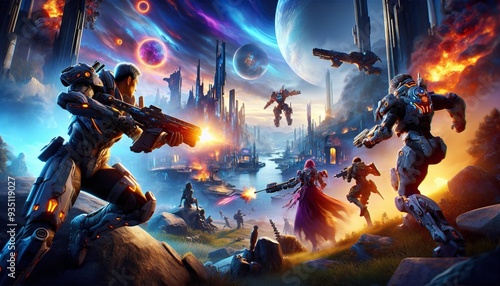 first person shooter game scene