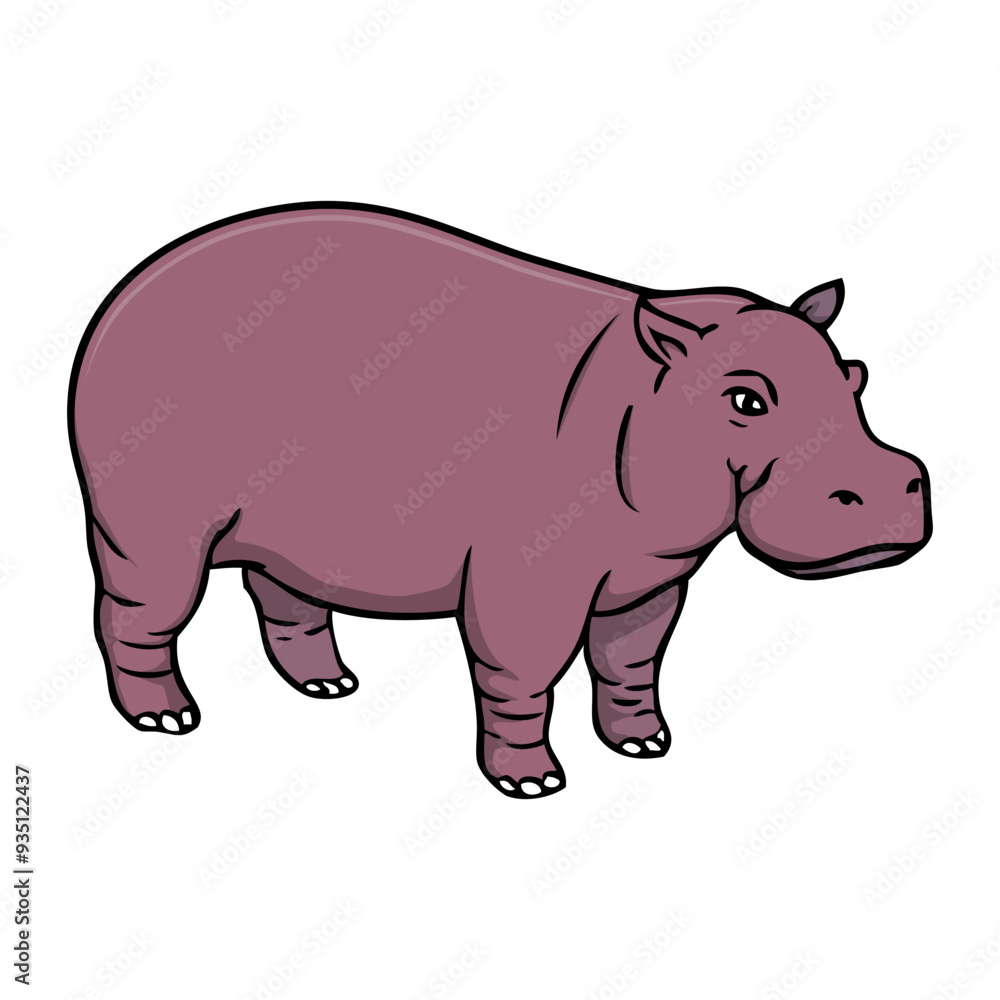 hippopotamus vector illustration hippopotamus vector illustration