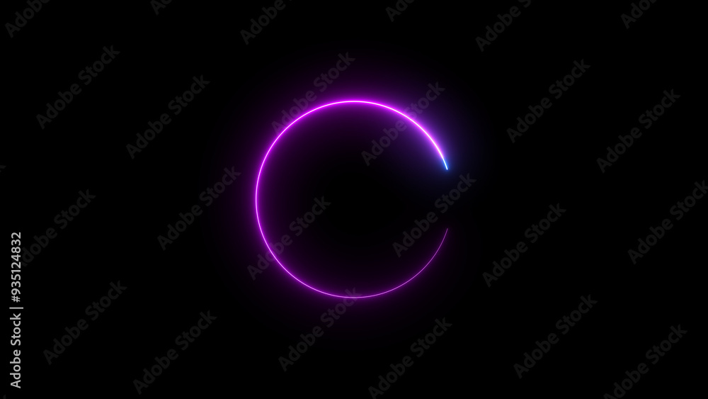 Abstract glowing neon circle frame background illustration. Abstract glowing neon circle frame background illustration.