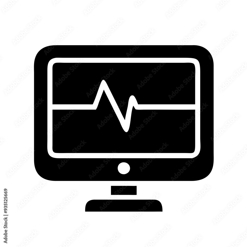 electrocardiogram ekg machines icon electrocardiogram ekg machines icon