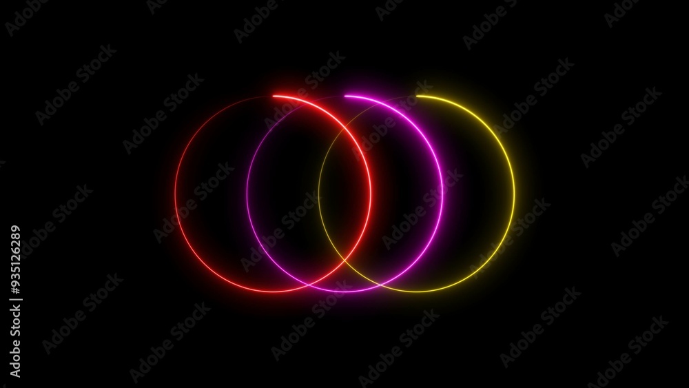 Abstract glowing neon circle frame background illustration. Abstract glowing neon circle frame background illustration.