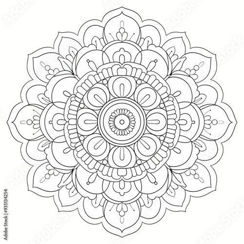 mandala design isolated with white