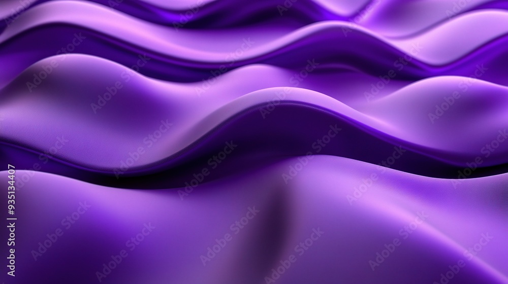 Purple Velvet Waves: A mesmerizing 3D render of luxurious, undulating waves in a rich, royal purple hue. Purple Velvet Waves: A mesmerizing 3D render of luxurious, undulating waves in a rich, royal purple hue.