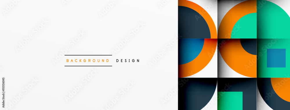 Modern geometrical abstract background - circles. Business or technology presentation design Modern geometrical abstract background - circles. Business or technology presentation design