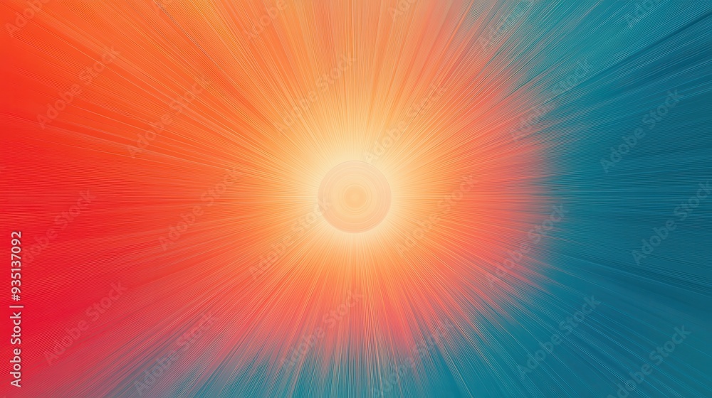 Obraz premium A radiant burst of colors emanating from a central point, creating a vibrant visual effect.