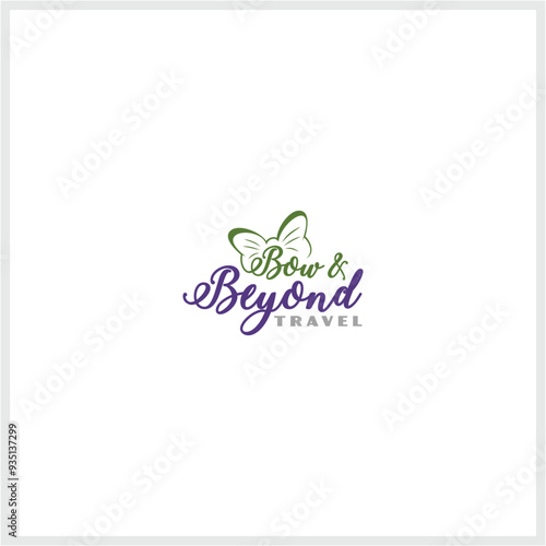 butterfly logo, bow tie vector logo