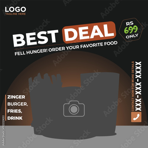 Super delicious deal menu Instagram post design template, super special deal, menu , instagram post template, deliciuos deal, hotel post, Restaurant post template, Restaurant post design