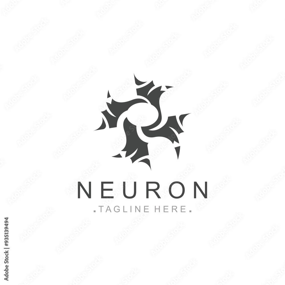 Neuron logo or nerve cell healthy abstract molecule design template Neuron logo or nerve cell healthy abstract molecule design template