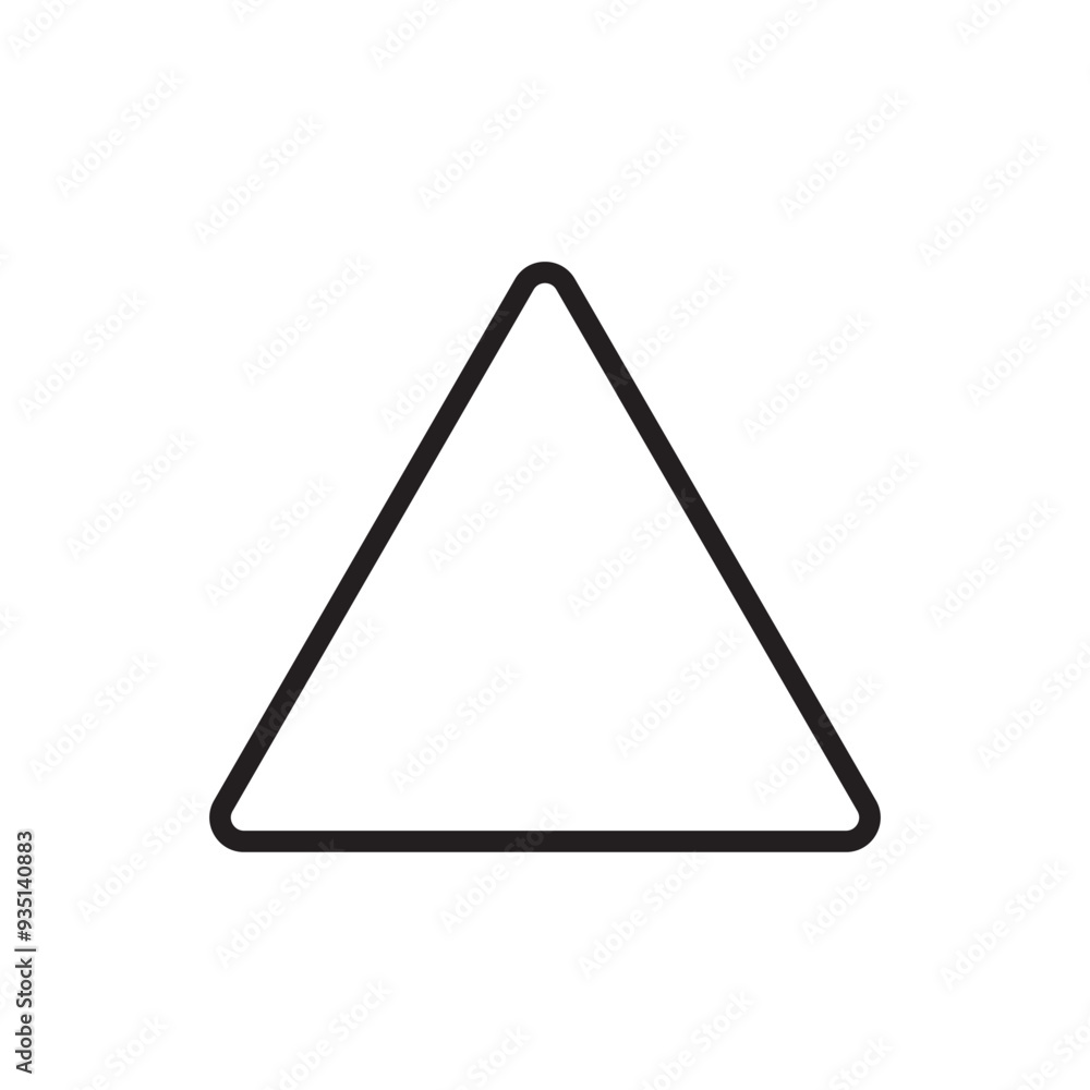 Triangle up arrow or pyramid line art vector icon for apps and websites Triangle up arrow or pyramid line art vector icon for apps and websites