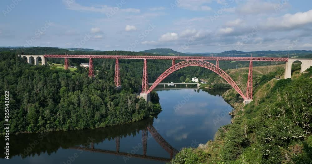 Garabit Viaduct, built by Gustave Eiffel on river Truyere, Cantal department, France, Garabit Viaduct, built by Gustave Eiffel on river Truyere, Cantal department, France,