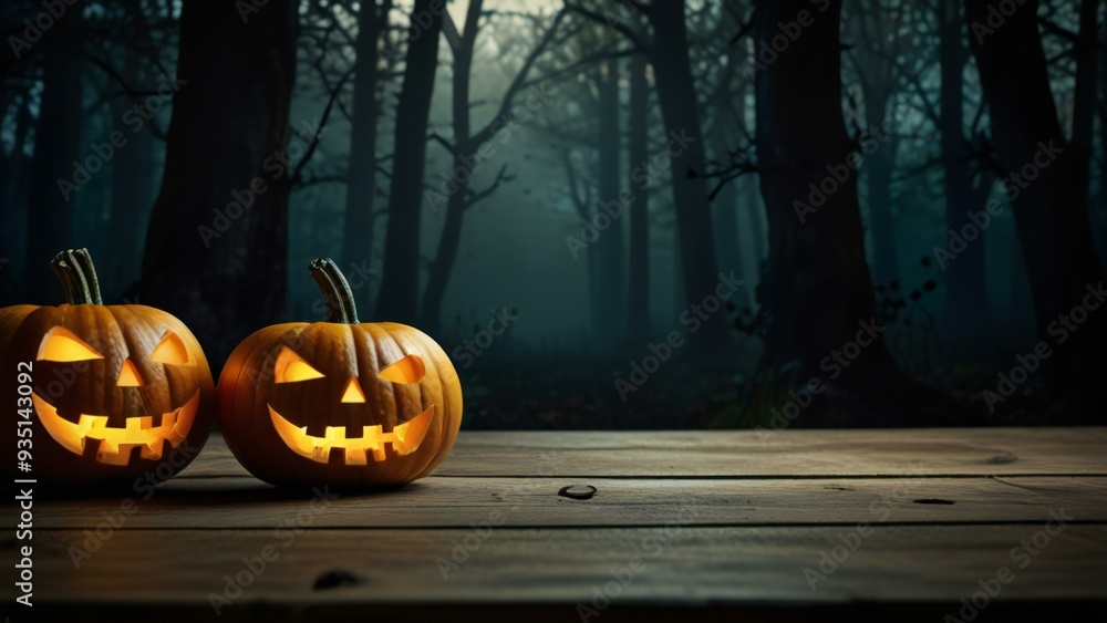 halloween pumpkin on a wooden background halloween pumpkin on a wooden background