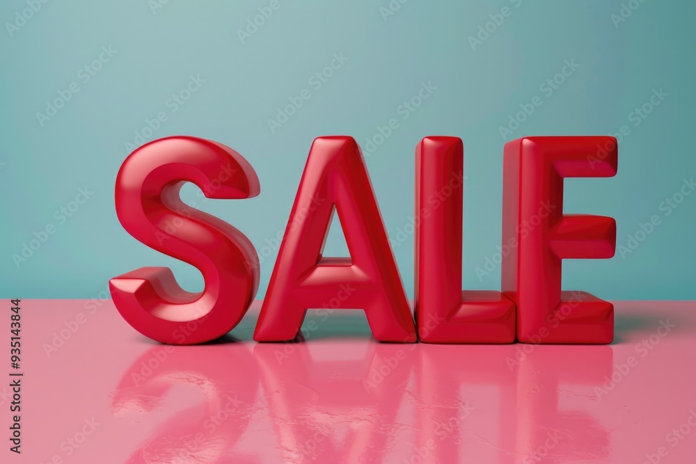 Bold red letters with 3D lettering Bold red letters with 3D lettering