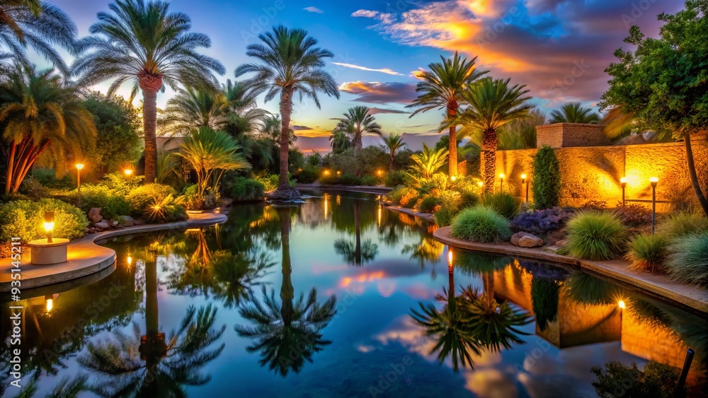 Obraz premium Luminous Twilight Oasis