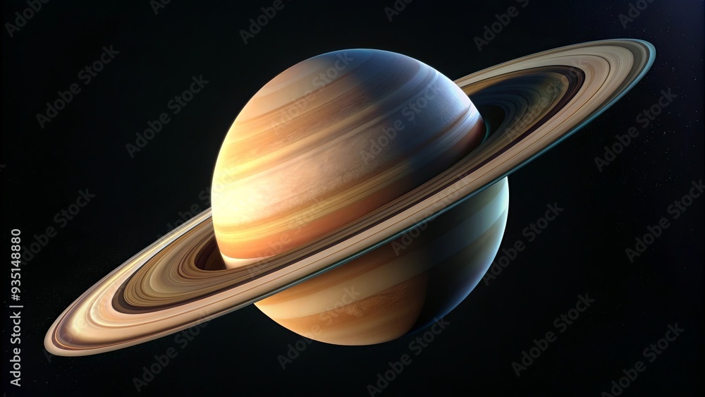 Isolated detailed of a realistic Saturn planet in space Isolated detailed of a realistic Saturn planet in space