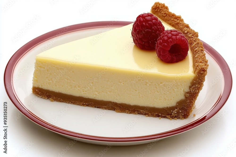 Delicious raspberry cheesecake slice on white background Delicious raspberry cheesecake slice on white background
