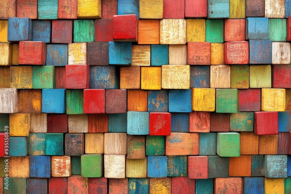 Colorful wooden blocks texture background Colorful wooden blocks texture background