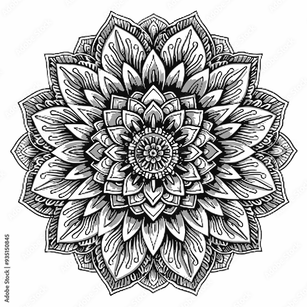 mandala design isolated with white mandala design isolated with white