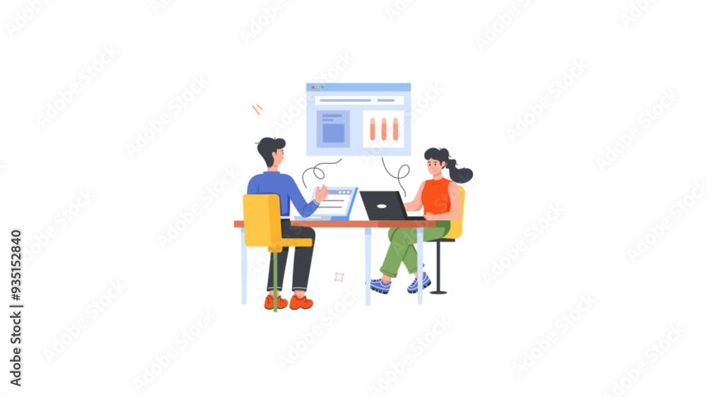 Data analysis Animated Illustration Data analysis Animated Illustration
