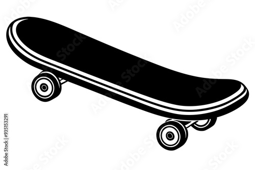 Skateboard Vector Illustration, Skateboarding Graphic Design, Skateboard Icon