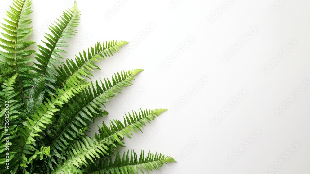 Fern leaves isolated on the white background Fern leaves isolated on the white background