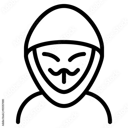 Cyber Mask Cyber punk icon illustration 