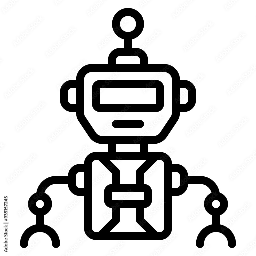 Robot Cyber punk icon illustration Robot Cyber punk icon illustration