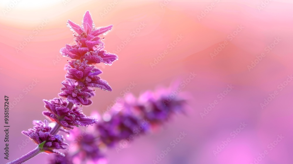 A tight shot of a purple bloom against a softly blurred foreground and background A tight shot of a purple bloom against a softly blurred foreground and background