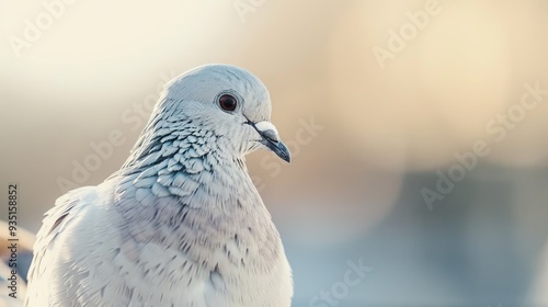 Wallpaper Mural  A close-up of a white bird with a blurred background Background also blurred Torontodigital.ca
