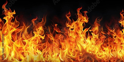 Vibrant flames on background, ideal for fiery designs and concepts