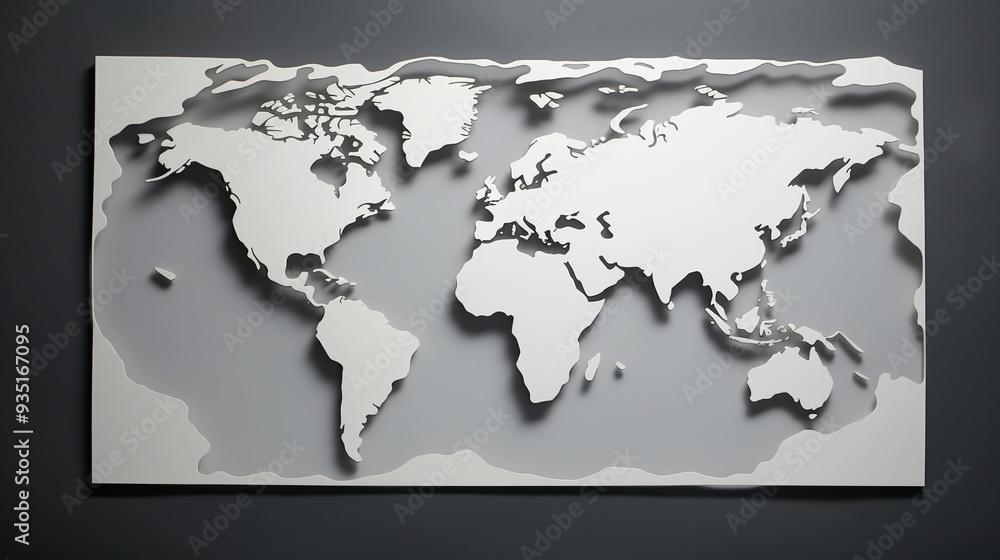 paper crafting style world map paper crafting style world map