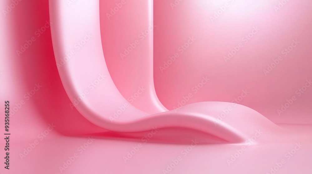 Pink Abstract Curves Pink Abstract Curves