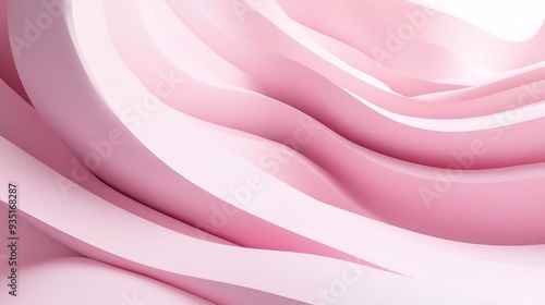 Pink Abstract Waves: Dive into a world of soft hues and fluid forms with this captivating abstract image. 