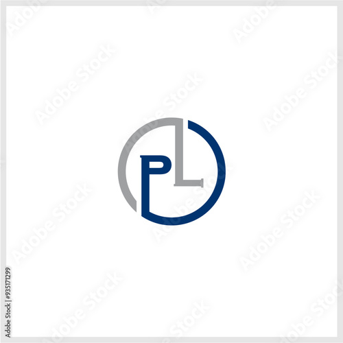 letter P L logo