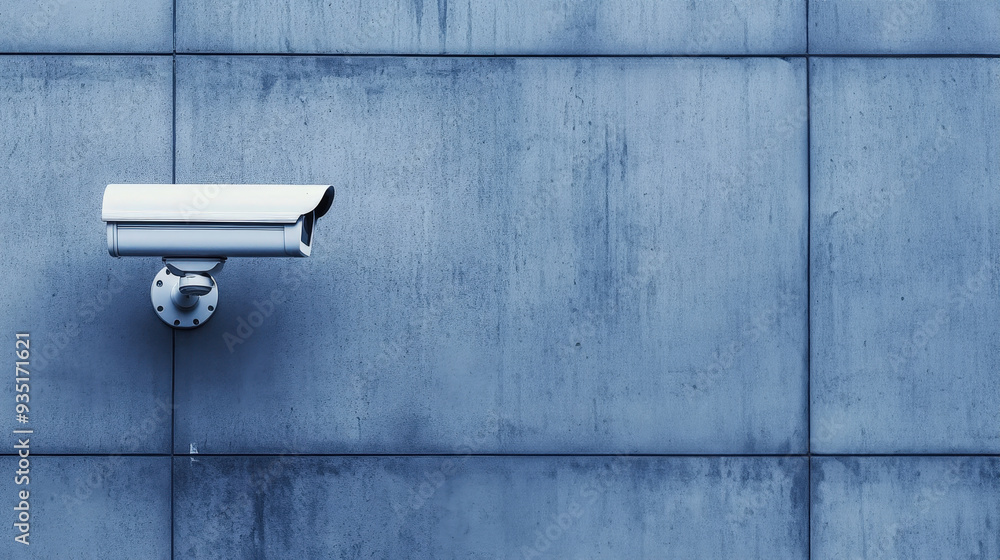 Outdoor security camera on concrete wall for surveillance and protection Outdoor security camera on concrete wall for surveillance and protection