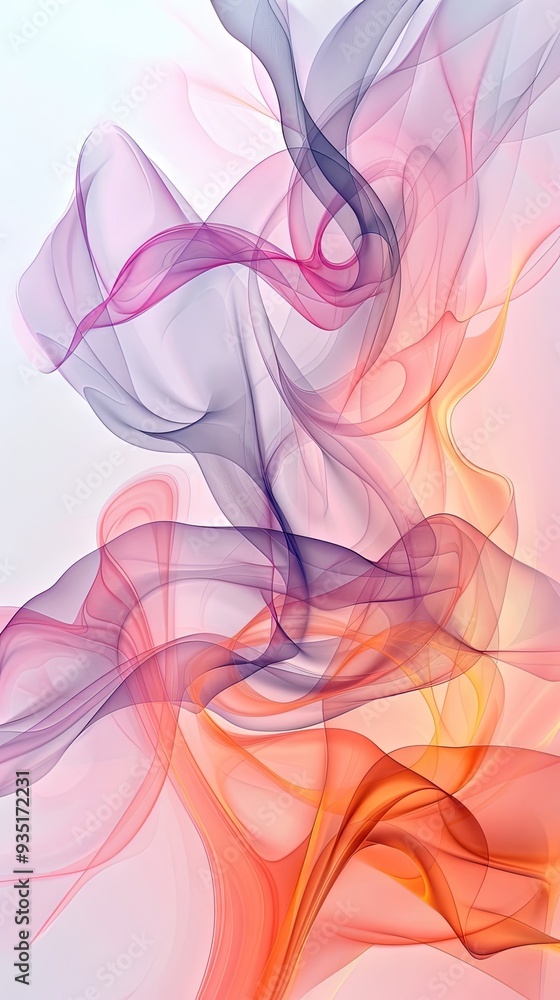 Fototapeta premium Light, abstract shapes with a gentle gradient, leaving space for text