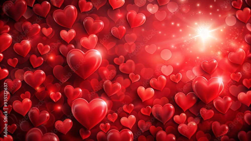 Bright red hearts forming an abstract background perfect for love or Valentine's Day themes Bright red hearts forming an abstract background perfect for love or Valentine's Day themes