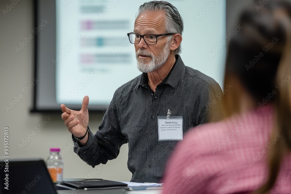 A one-on-one coaching session occurs in a bright conference room, with the mentor guiding the client through a presentation A one-on-one coaching session occurs in a bright conference room, with the mentor guiding the client through a presentation