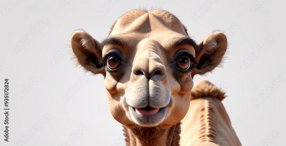 A close-up portrait of a camel with a funny expression. A close-up portrait of a camel with a funny expression.
