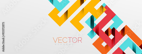 Color bend lines with shadow texture effect. Vector Illustration For Wallpaper, Banner, Background, Card, Book Illustration, landing page