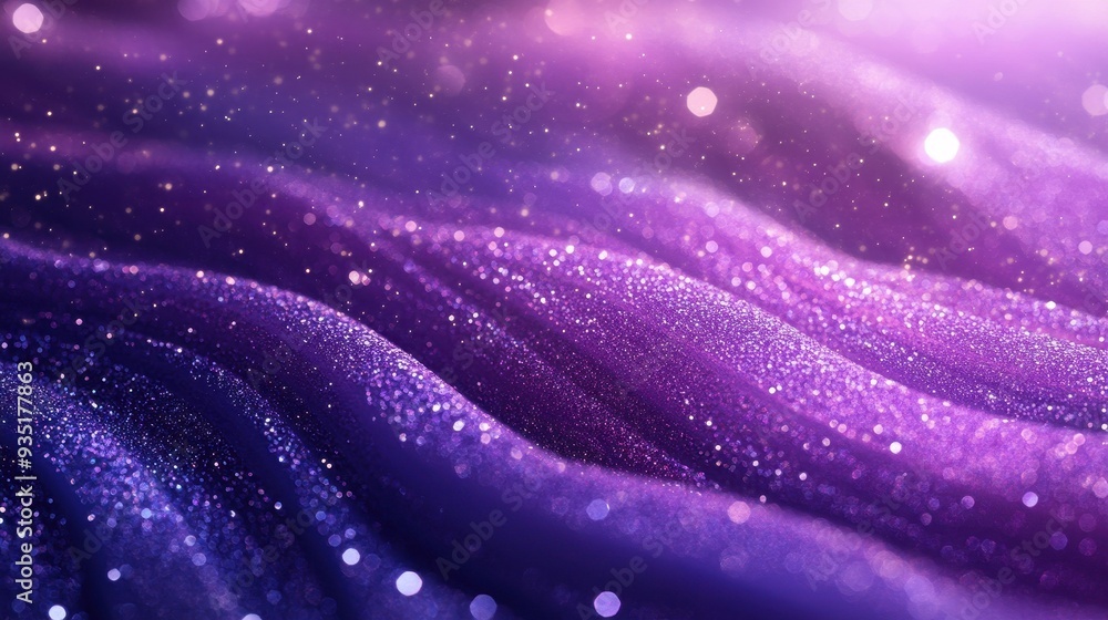 A shimmering purple wave texture with sparkling elements, evoking a sense of elegance. A shimmering purple wave texture with sparkling elements, evoking a sense of elegance.